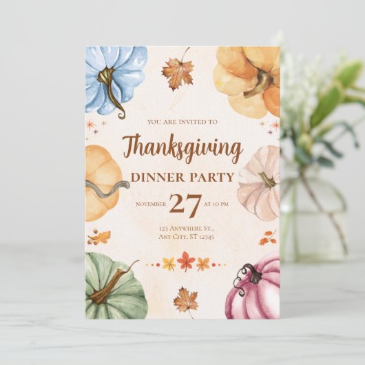 Thanksgiving Dinner Invitation - Let’s Gather Pump (Debout devant)
