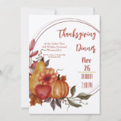 Thanksgiving Dinner Invitation Sjabloon (Voorkant)