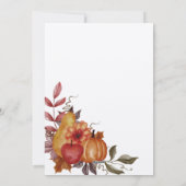 Thanksgiving Dinner Invitation Sjabloon (Achterkant)