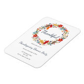 Thanksgiving Dinner Invitation Thankful Wreath Magneet (Linkerzijde)