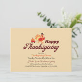 Thanksgiving Dinner Invitation with Bible Verse Kaart (Staand voorkant)