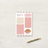 Thanksgiving Dinner Maaltijd Plan Post-it® Notes (Op bureau)