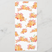 Thanksgiving Dinner Menu Bloemenpompoen (Achterkant)