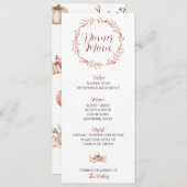 Thanksgiving Dinner Menu Pompoen Spice (Voorkant / Achterkant)