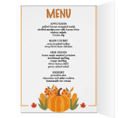 Thanksgiving dinner menu style 10.retro fall (Intérieur (Gauche))