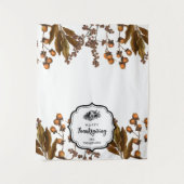 Thanksgiving Dinner Party Buffet Tafelloper Wandkleed (Voorkant)