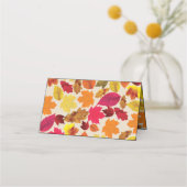 Thanksgiving Dinner Party Fall Colors Bladeren (Achterkant)