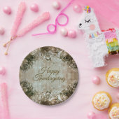 Thanksgiving Dinner Party Floral Rustic Papieren Bordje (Feest)