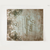 Thanksgiving Dinner Party Floral Rustic  Wandkleed (Voorkant (horizontaal))