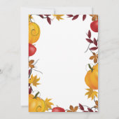 Thanksgiving Dinner Party Herfst Herfst Uitnodigin Kaart (Achterkant)