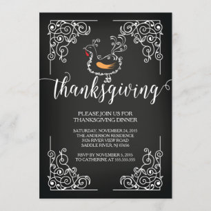Thanksgiving Dinner Party Uitnodiging
