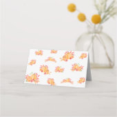 Thanksgiving Dinner Place Card Bloemenpompoen (Achterkant)