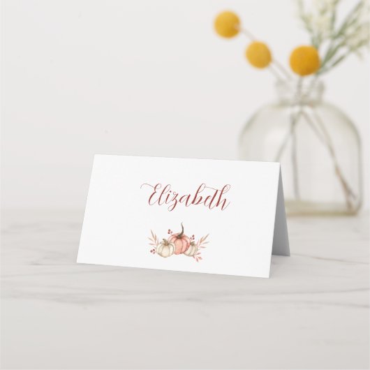 Thanksgiving Dinner Place Kaart Pompoen Spice (Voorkant)