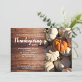 Thanksgiving Dinner Pumpkin Harvest Foto Kaart (Staand voorkant)