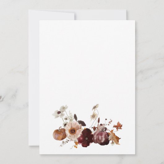 Thanksgiving Dinner Pumpkin Kaart (Achterkant)