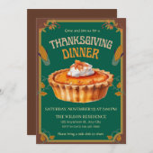 Thanksgiving Dinner Pumpkin pie Brown  Kaart (Voorkant / Achterkant)