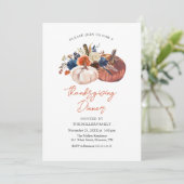 Thanksgiving Dinner Pumpkins Invitation (Debout devant)
