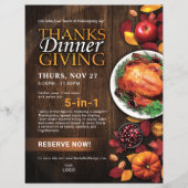 Thanksgiving Dinner Restaurant Special Event Flyer (Voorkant)