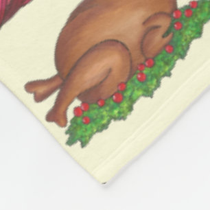 Thanksgiving Dinner Turkey Cranberry Pumpkin Pie Fleece Deken