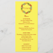 Thanksgiving Dinner Yellow Menu (Voorkant)