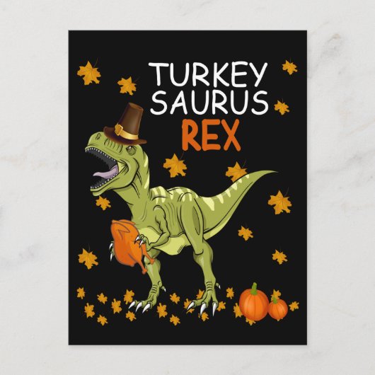 Thanksgiving Dinosaur (Turkije) Saurus Rex Briefkaart (Voorkant)