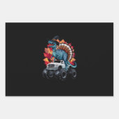 Thanksgiving Dinosaurus T-Rex Monster Truck Inpakpapier Vel (Voorkant)