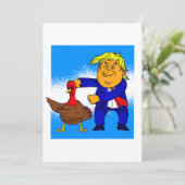 thanksgiving donald trump grappige kalkoen kaart (Staand voorkant)