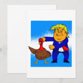 thanksgiving donald trump grappige kalkoen kaart (Voorkant / Achterkant)
