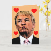 THANKSGIVING DONALD TRUMP KISS Wenskaart Kaart (Gele Bloem)