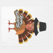Thanksgiving donald trump turkey deken (Voorkant (Horizontaal))