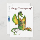 Thanksgiving Dragon-briefkaart Feestdagenkaart (Voorkant / Achterkant)
