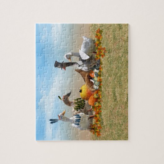 Thanksgiving Ducks Legpuzzel (Verticaal)