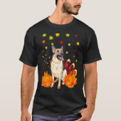Thanksgiving Duitse herder - herfst kostuum kostuu T-shirt (Voorkant)