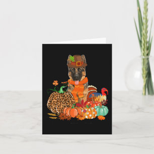 Thanksgiving Duitse herder met Turkije Herfst pomp Kaart