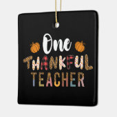 Thanksgiving Een Dankbaar Leraar Leopard Herfst Gr Keramisch Ornament (Links)