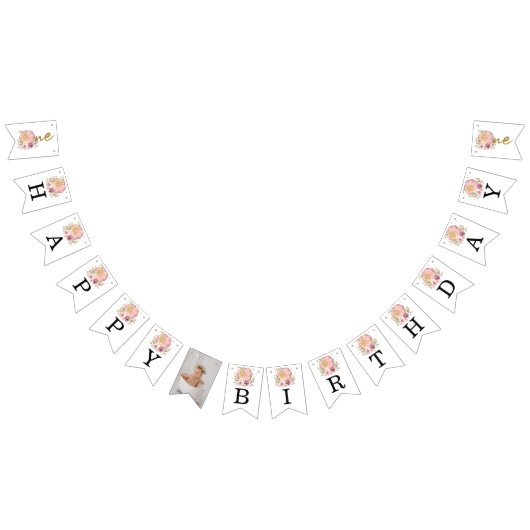 Thanksgiving eerste verjaardag pompoen vlaggetjes (Alle)