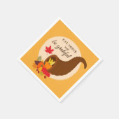 Thanksgiving eet Drink en wees grateful Cornucopia Servet (Hoek)