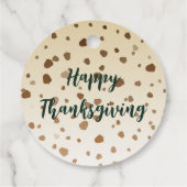 Thanksgiving eikels bedankjes labels (Achterkant)