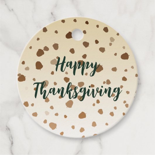 Thanksgiving eikels bedankjes labels (Voorkant)