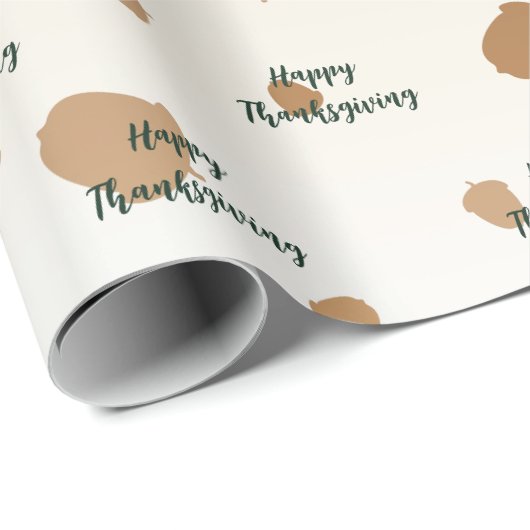 Thanksgiving eikels cadeaupapier (Rol Hoek)