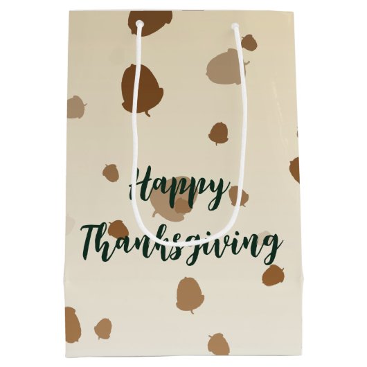 Thanksgiving eikels medium cadeauzakje (Achterkant)