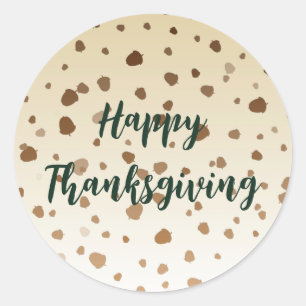 Thanksgiving eikels ronde sticker