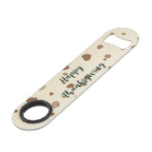 Thanksgiving eikels speed flessenopener (Voorkant Gekanteld)