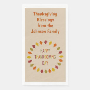 Thanksgiving eikenhak laat op maat servet