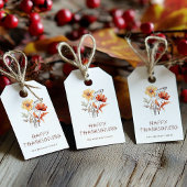 Thanksgiving Elegante Herfst Floral Modern Wildflo Cadeaulabel