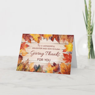Thanksgiving en schoonzoon danken God Kaart