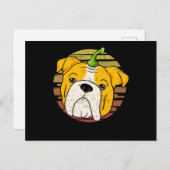 Thanksgiving Engelse Bulldog Pumpkin Halloween Briefkaart (Voorkant / Achterkant)