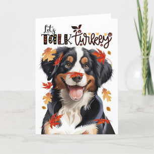 Thanksgiving Entlebucher Mountain Dog Talk Turkije Feestdagen Kaart
