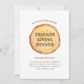 Thanksgiving eten. Vriendschappen geven rustiek ho Kaart (Voorkant)