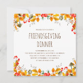 Thanksgiving eten. Vriendschapsfeest. herfst Kaart (Voorkant)